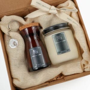 Kit Presente Lume & Massagem | Vela Aromática + Vela de Massagem