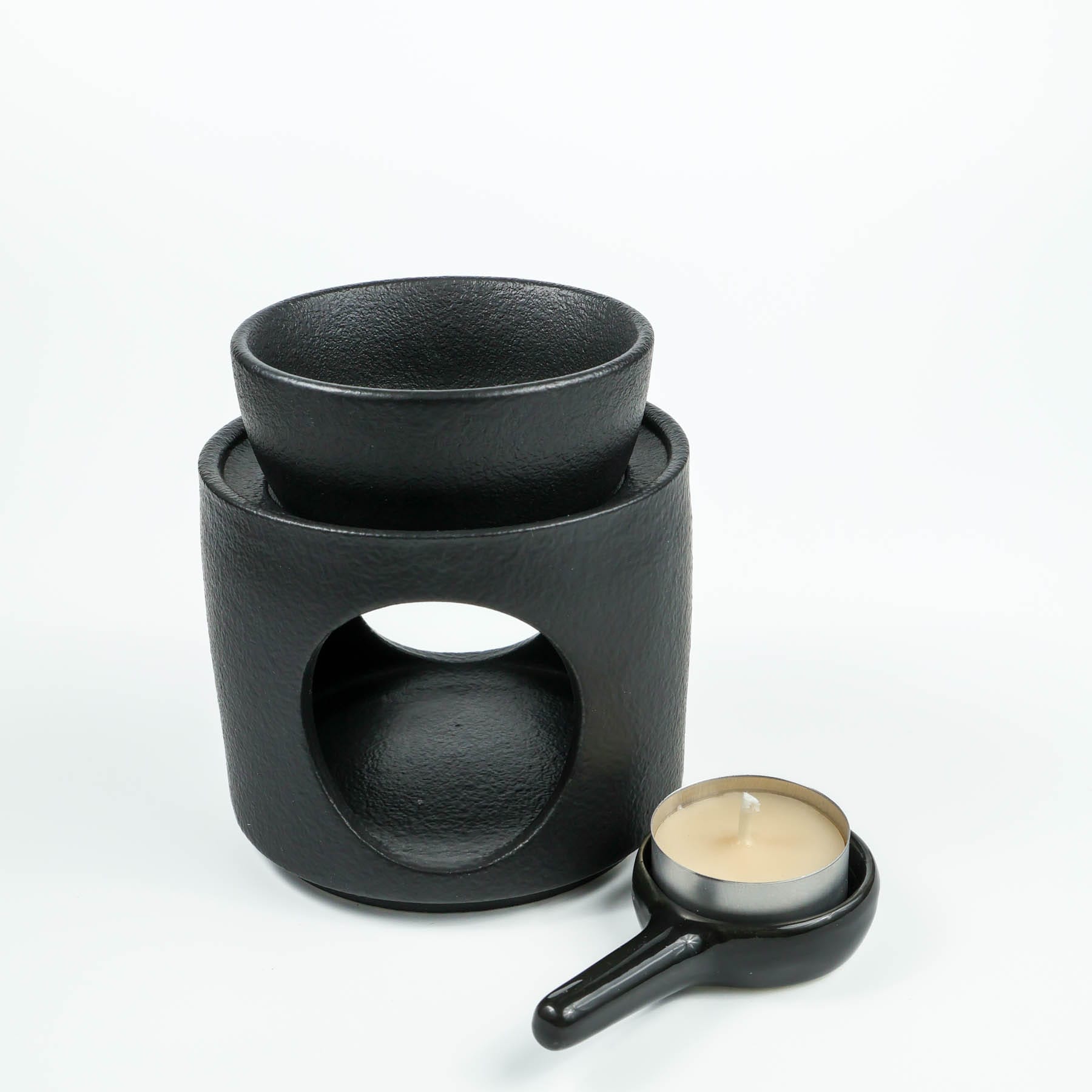 Rechaud Cerâmico para Wax Melt Basalto – Preto Fosco