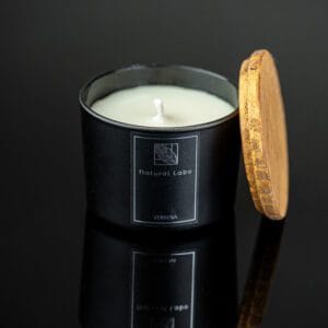 Vela Aromática Labo Glass & Wood Mini Preto 110g